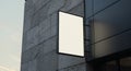 Modern Blank Lightbox Sign on Urban Wall â AI Generated Image Royalty Free Stock Photo