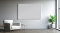 modern blank poster on wall Royalty Free Stock Photo