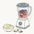 Modern Blender with Clear Jar and Steel Blades Royalty Free Stock Photo