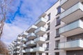 Modern block of flats with balconies Royalty Free Stock Photo