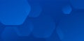 Modern blue abstract background with geometric hexagon shapes. The vibrant blue gradient design professional technology