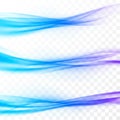 Modern blue abstract web speed soft line set Royalty Free Stock Photo