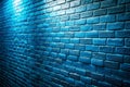 Modern Blue Brick Wall Background Abstract Design Element for Digital Media Graphic Projects and Presentations Royalty Free Stock Photo