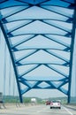 Modern blue bridge
