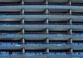 Modern blue building facade made of steel and glass Royalty Free Stock Photo