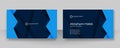 Modern blue business card template design with professional corporate concept Royalty Free Stock Photo