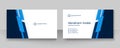 Modern blue business card template design with professional corporate concept Royalty Free Stock Photo