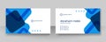 Modern blue business card template design with professional corporate concept Royalty Free Stock Photo