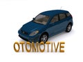 Modern blue car Royalty Free Stock Photo