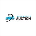 Modern blue car auction icon inspiration and logo design idea Royalty Free Stock Photo