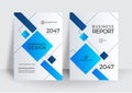 Modern blue cover design template. Brochure template layout design. Corporate business annual report, catalog, magazine, flyer Royalty Free Stock Photo