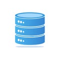 Modern Blue Database Server Illustration Depicting Data Storage and Cloud Computing Royalty Free Stock Photo