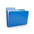 Modern blue folder icon representing digital storage or file organization Royalty Free Stock Photo