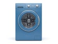 Modern blue front-load washing machine with control panel Royalty Free Stock Photo