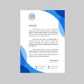 Modern blue geometric letterhead design