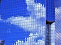 Nimbus clouds reflected in town office building, Tampa Royalty Free Stock Photo