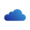 Modern blue gradient cloud icon illustration for cloud computing data and web services Royalty Free Stock Photo