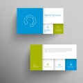 Modern blue green business card template Royalty Free Stock Photo