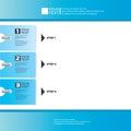 Modern blue infographics numbered banners