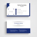 Modern blue light business card template Royalty Free Stock Photo