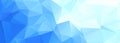 Modern blue low poly triangle shapes banner background Royalty Free Stock Photo