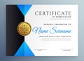 Modern blue multipurpose certificate template design