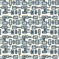 Modern blue and off white seamless geometric squares pattern tile