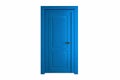 Modern blue room door isolated on white background Royalty Free Stock Photo