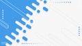 Modern blue rounded shapes lines background. Abstract dashed lines and dot illustration Royalty Free Stock Photo