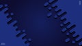 Modern blue rounded shapes lines and halftones isolated on dark blue background.Vector illustration Royalty Free Stock Photo