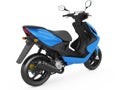 Modern blue scooter