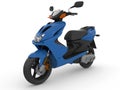 Modern blue scooter Royalty Free Stock Photo