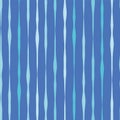 Modern blue seamless vector background. Blue hues hand drawn vertical lines in rows on blue background. Blue shades background. Royalty Free Stock Photo