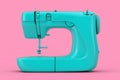 Modern Blue Sewing Machine Duotone. 3d Rendering