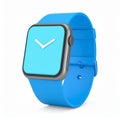 Modern blue smart watch design rendered creatively on transparent background Royalty Free Stock Photo
