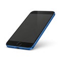 Blue Smartphone with Black Screen on a White Background mobile phone cell phone Royalty Free Stock Photo
