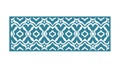 Modern Blue & Teal Geometric Pattern Border, vector design Generative AI Royalty Free Stock Photo