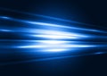 Modern blue transparent hi-tech speed of light abstract background template. Motion graphic trail. Night road concept