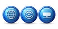 Modern Blue Web Icon: A Sleek, Isolated Symbol for Digital Technology, Web Design, and App