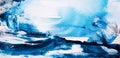 Modern Blue And White Color Abstract Art Painting