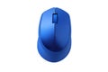 Modern blue wireless mouse isolated on white background Royalty Free Stock Photo
