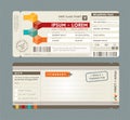 Modern Boarding Pass Wedding Invitation design Tem