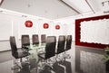 Modern boardroom interior 3d