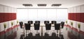 Modern boardroom interior 3d