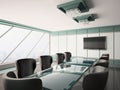 Modern boardroom interior 3d Royalty Free Stock Photo