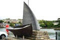 Modern Boat Memory Monument on Kinsale harbor