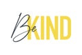 Modern, bold, vibrant graphic design of a saying `Be Kind`