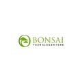 Modern BONSAI Plants Leaf Stalk Branch logo design