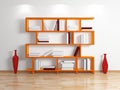 Modern bookshelf. Royalty Free Stock Photo