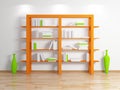 Modern bookshelf. Royalty Free Stock Photo